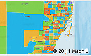 Political 3D Map of ZIP code 33182
