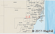 Shaded Relief 3D Map of ZIP code 33182