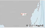 Gray 3D Map of ZIP code 33187, single color outside