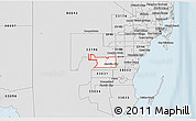 Silver Style 3D Map of ZIP code 33187