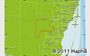 Physical Map of ZIP code 33196