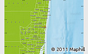 Physical Map of ZIP code 33304