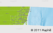 Physical Panoramic Map of ZIP code 33304