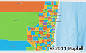 Political 3D Map of ZIP code 33313