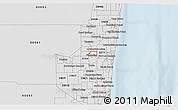 Silver Style 3D Map of ZIP code 33313