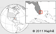 Blank Location Map of ZIP code 33313, highlighted country, highlighted state