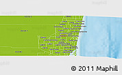 Physical Panoramic Map of ZIP code 33313