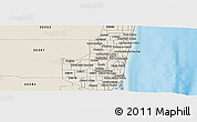 Shaded Relief Panoramic Map of ZIP code 33313