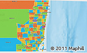Political 3D Map of ZIP code 33316