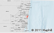 Silver Style 3D Map of ZIP code 33316