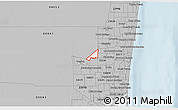Gray 3D Map of ZIP code 33323