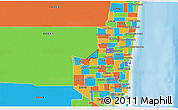 Political 3D Map of ZIP code 33323