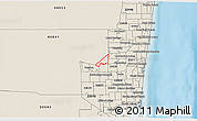 Shaded Relief 3D Map of ZIP code 33323