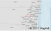 Silver Style 3D Map of ZIP code 33323
