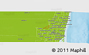 Physical Panoramic Map of ZIP code 33323