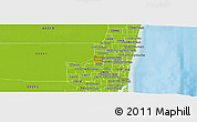 Physical Panoramic Map of ZIP code 33351