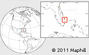 Blank Location Map of ZIP code 33410