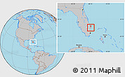 Gray Location Map of ZIP code 33410
