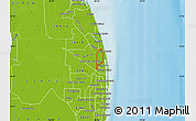 Physical Map of ZIP code 33410
