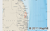 Shaded Relief Map of ZIP code 33410