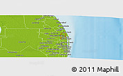 Physical Panoramic Map of ZIP code 33410