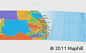 Political Panoramic Map of ZIP code 33410