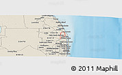 Shaded Relief Panoramic Map of ZIP code 33410