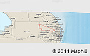 Shaded Relief Panoramic Map of ZIP code 33412