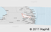 Silver Style Panoramic Map of ZIP code 33412