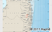 Shaded Relief Map of ZIP code 33413