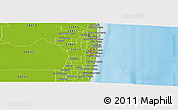Physical Panoramic Map of ZIP code 33426