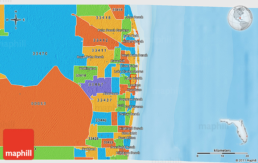 Zip Code Map Florida Palm Beach County Goldia Gabriellia