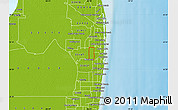 Physical Map of ZIP code 33463