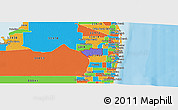 Political Panoramic Map of ZIP code 33467