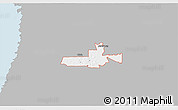 Gray 3D Map of ZIP code 33523, single color outside