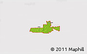 Physical 3D Map of ZIP code 33523, cropped outside