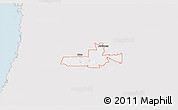 Silver Style 3D Map of ZIP code 33523, single color outside