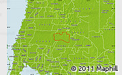 Physical Map of ZIP code 33544