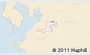 Classic Style 3D Map of ZIP code 33598, single color outside