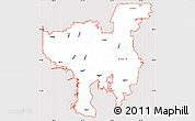 Silver Style Simple Map of ZIP codes starting with 336, cropped outside