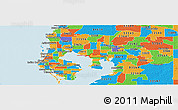 Political Panoramic Map of ZIP code 33607