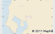 Classic Style Map of ZIP code 33610, single color outside