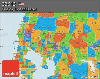 33612 Zip Code Map Free Political Map Of Zip Code 33612