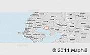 Silver Style Panoramic Map of ZIP code 33615