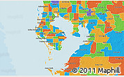 Political 3D Map of ZIP code 33703