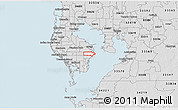 Silver Style 3D Map of ZIP code 33703