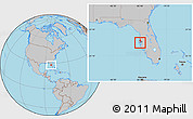 Gray Location Map of ZIP code 33703
