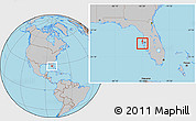 Gray Location Map of ZIP code 33708
