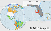 Political Location Map of ZIP code 33708, highlighted country, highlighted state