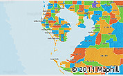 Political 3D Map of ZIP code 33712